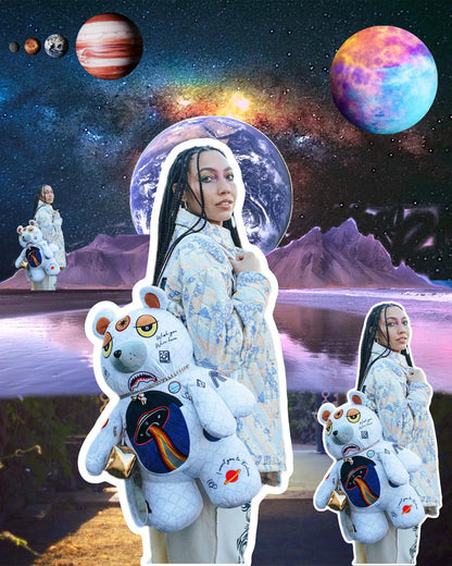 Sprayground Signature | UFO SPACED OUT MONEYBEAR TEDDYBEAR BACKPACK