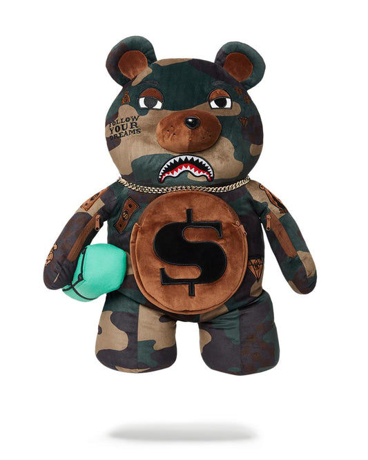 Sprayground Classic | CAMOCHECK MONEYBEAR TEDDYBEAR BACKPACK