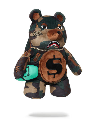 Sprayground Classic | CAMOCHECK MONEYBEAR TEDDYBEAR BACKPACK
