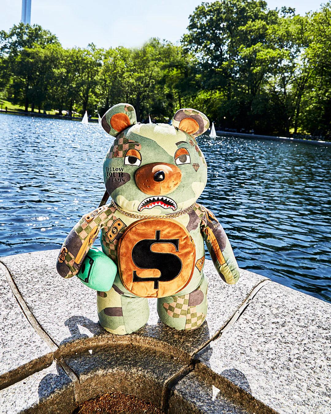 Sprayground Classic | CAMOCHECK MONEYBEAR TEDDYBEAR BACKPACK