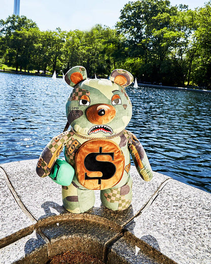 Sprayground Classic | CAMOCHECK MONEYBEAR TEDDYBEAR BACKPACK