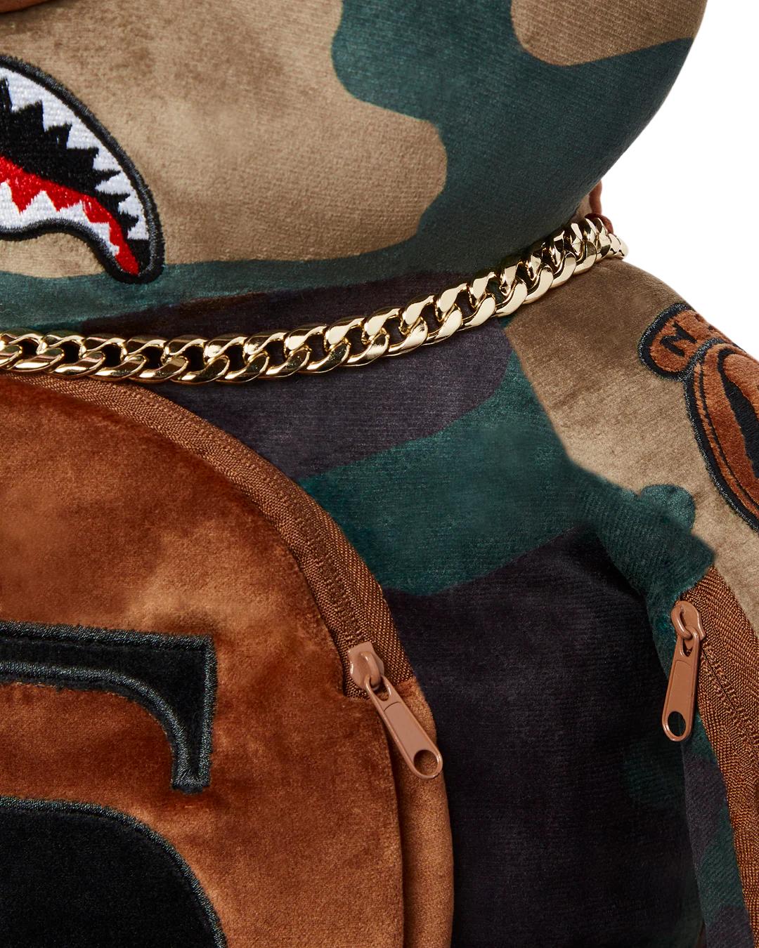 Sprayground Classic | CAMOCHECK MONEYBEAR TEDDYBEAR BACKPACK