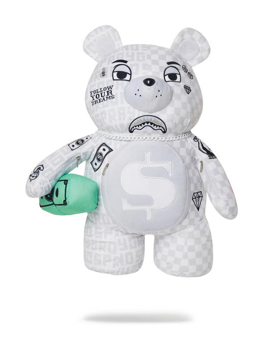 Sprayground Premium | SPLIT THE CHECK (PEARL) MONEYBEAR TEDDYBEAR BACKPACK
