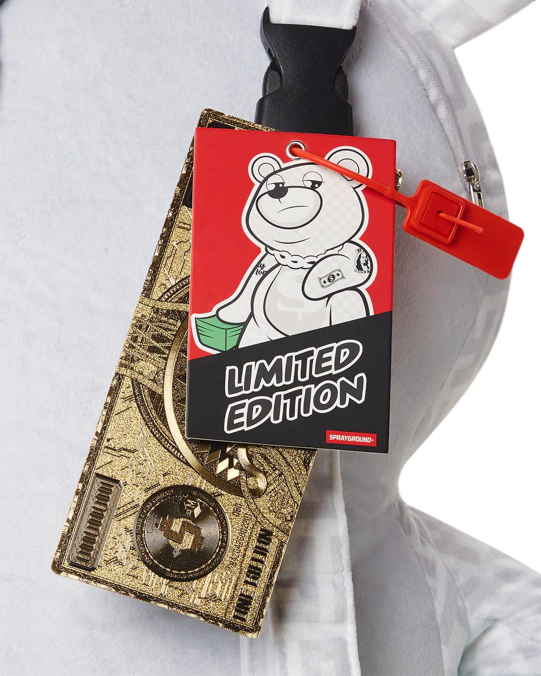 Sprayground Premium | SPLIT THE CHECK (PEARL) MONEYBEAR TEDDYBEAR BACKPACK