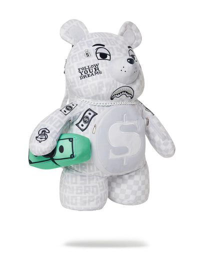 Sprayground Premium | SPLIT THE CHECK (PEARL) MONEYBEAR TEDDYBEAR BACKPACK
