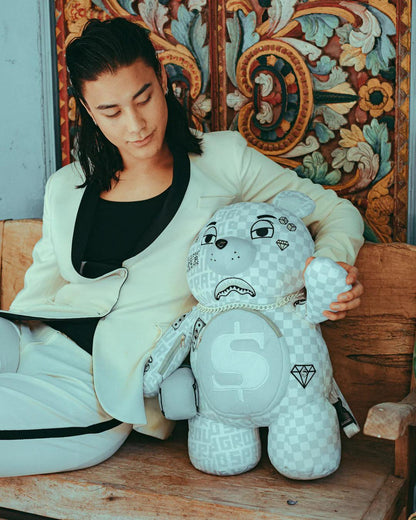 Sprayground Premium | SPLIT THE CHECK (PEARL) MONEYBEAR TEDDYBEAR BACKPACK