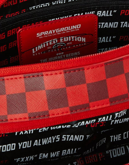 Sprayground Trending | SHARKS IN PARIS RED TOILETRY AKA MONEY BAGS