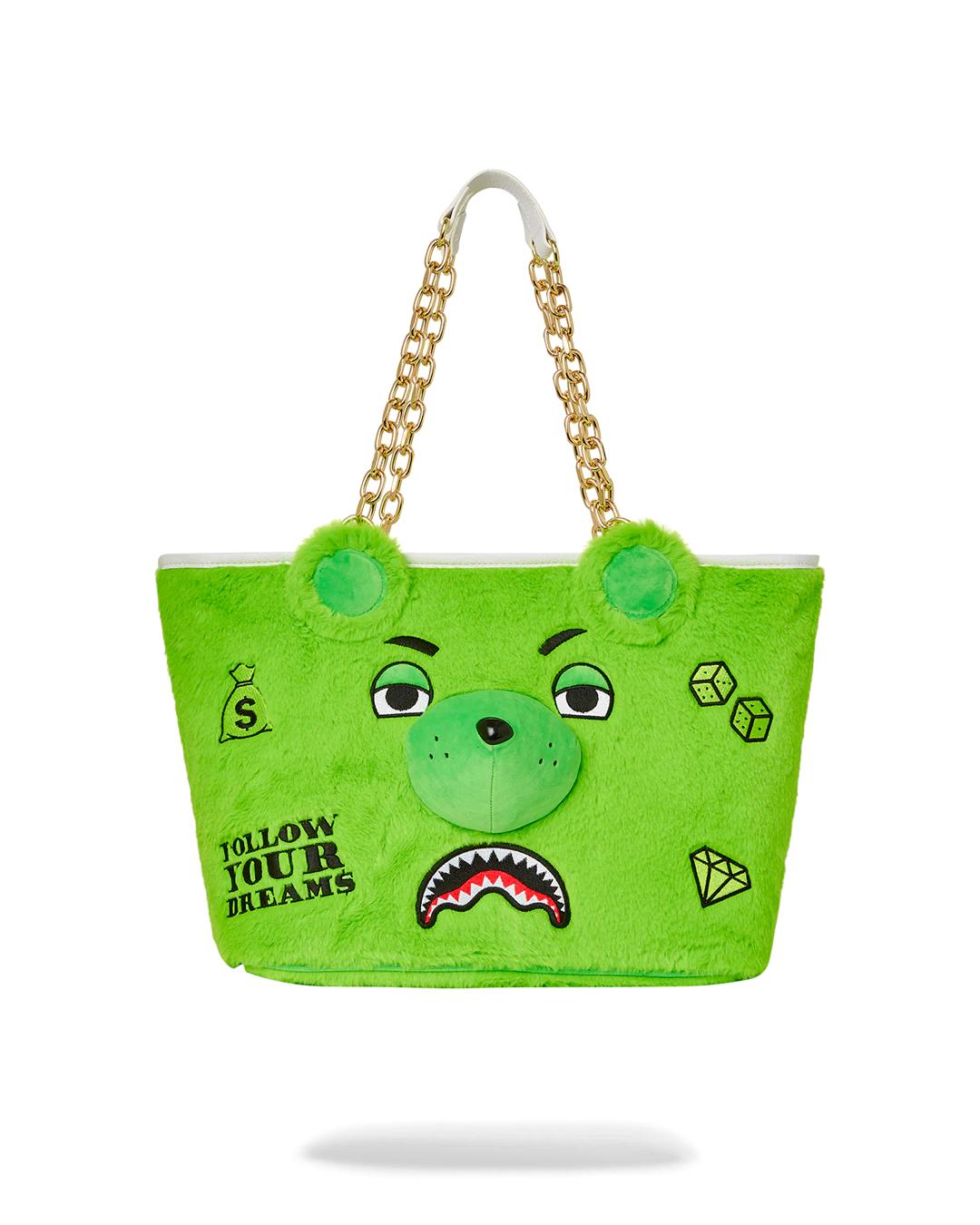 Sprayground Essential | PLUSH MONEYBEAR TOTE (GREEN)