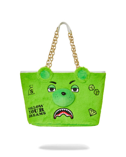 Sprayground Essential | PLUSH MONEYBEAR TOTE (GREEN)