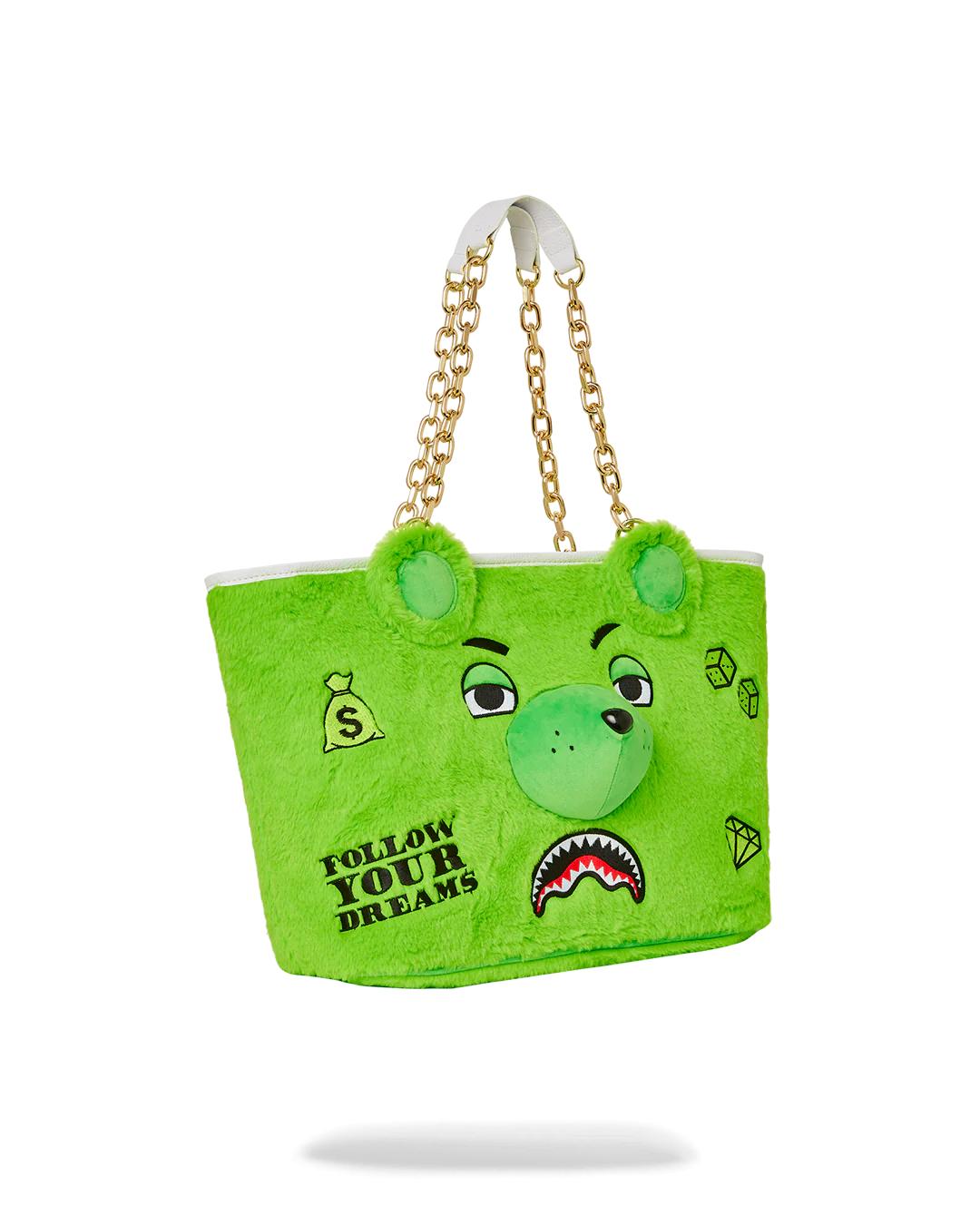 Sprayground Essential | PLUSH MONEYBEAR TOTE (GREEN)