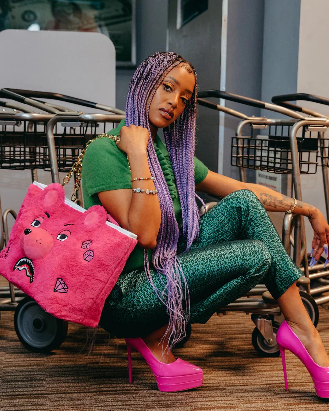 Sprayground Premium | PLUSH MONEYBEAR TOTE (PINK)