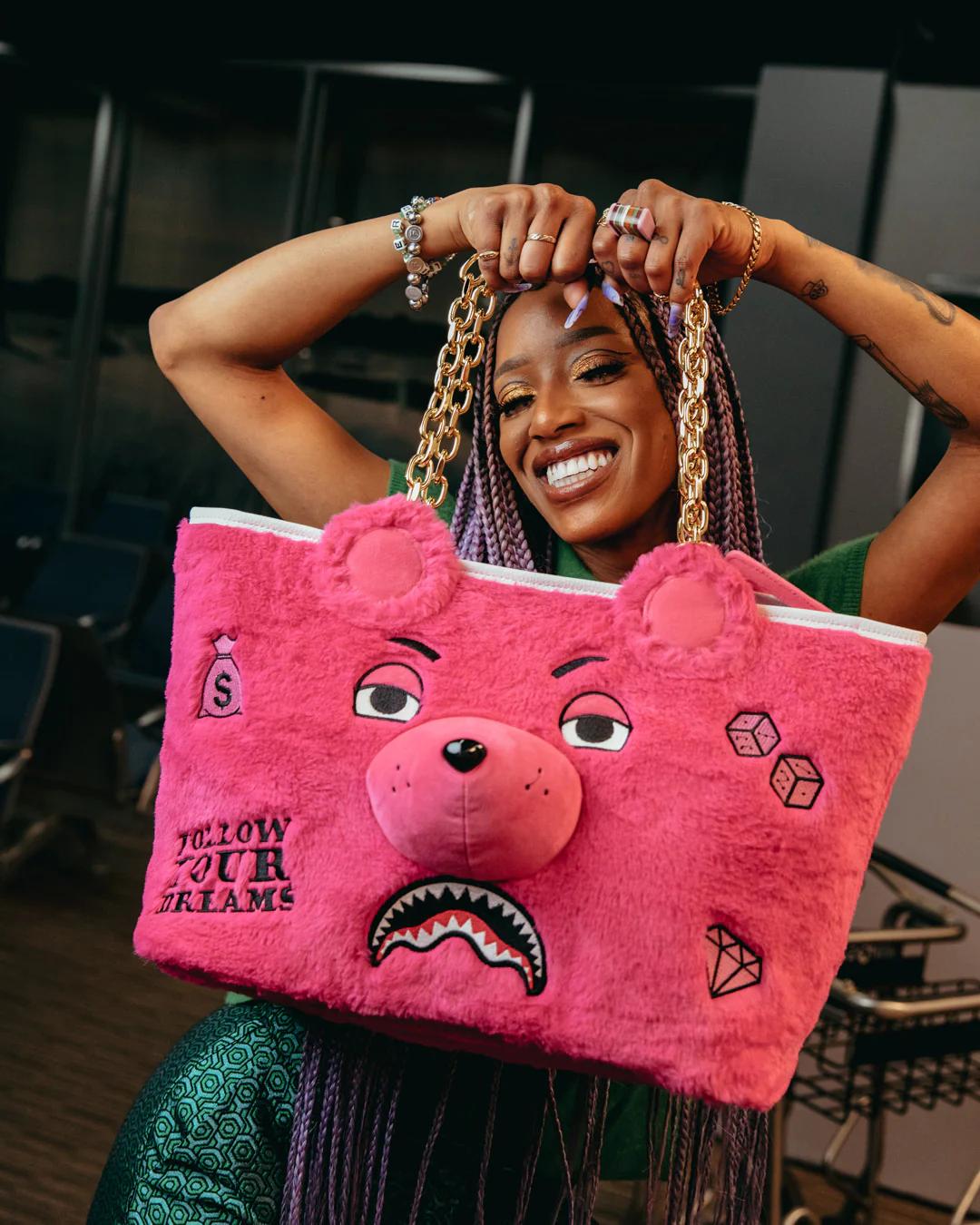 Sprayground Premium | PLUSH MONEYBEAR TOTE (PINK)