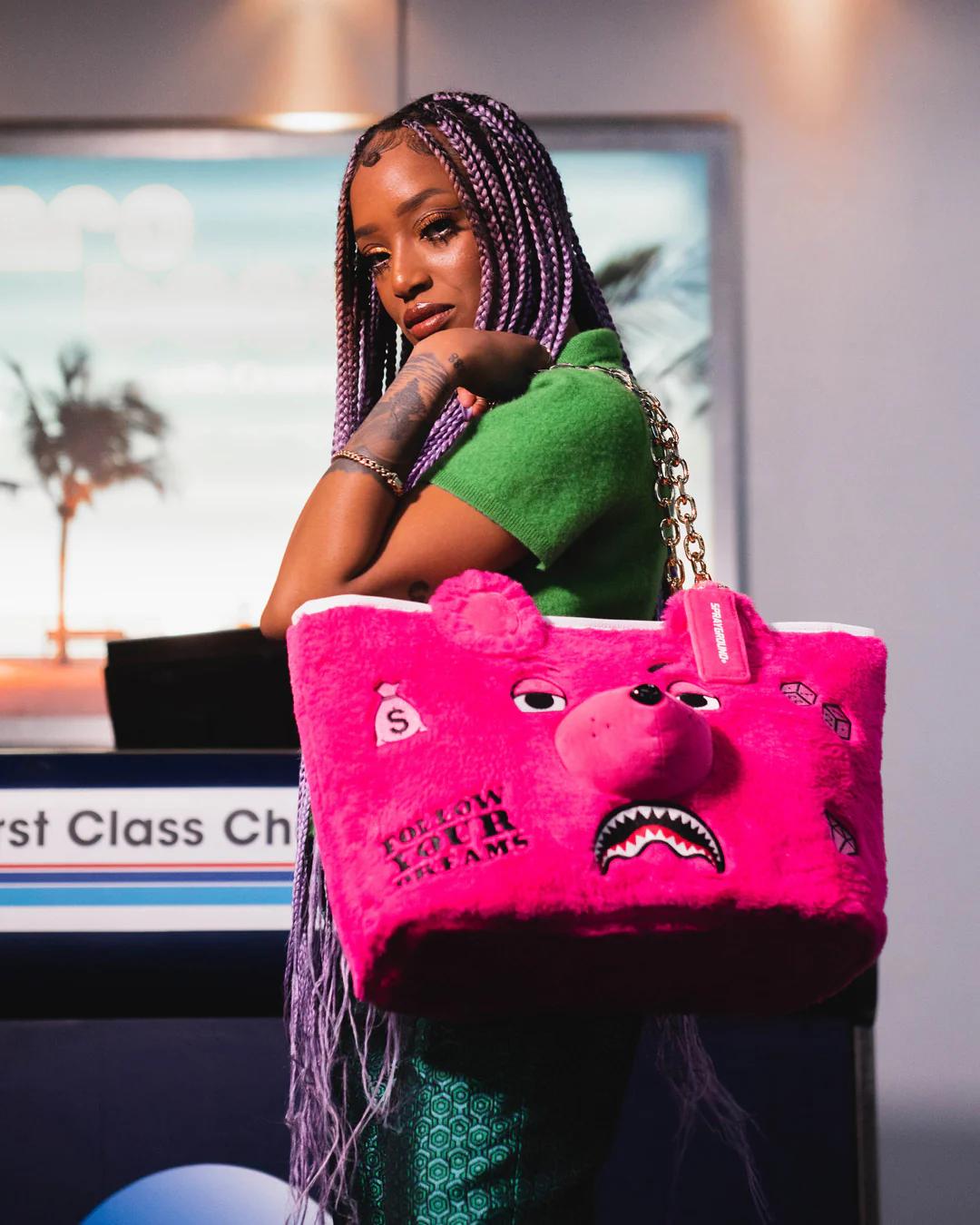 Sprayground Premium | PLUSH MONEYBEAR TOTE (PINK)
