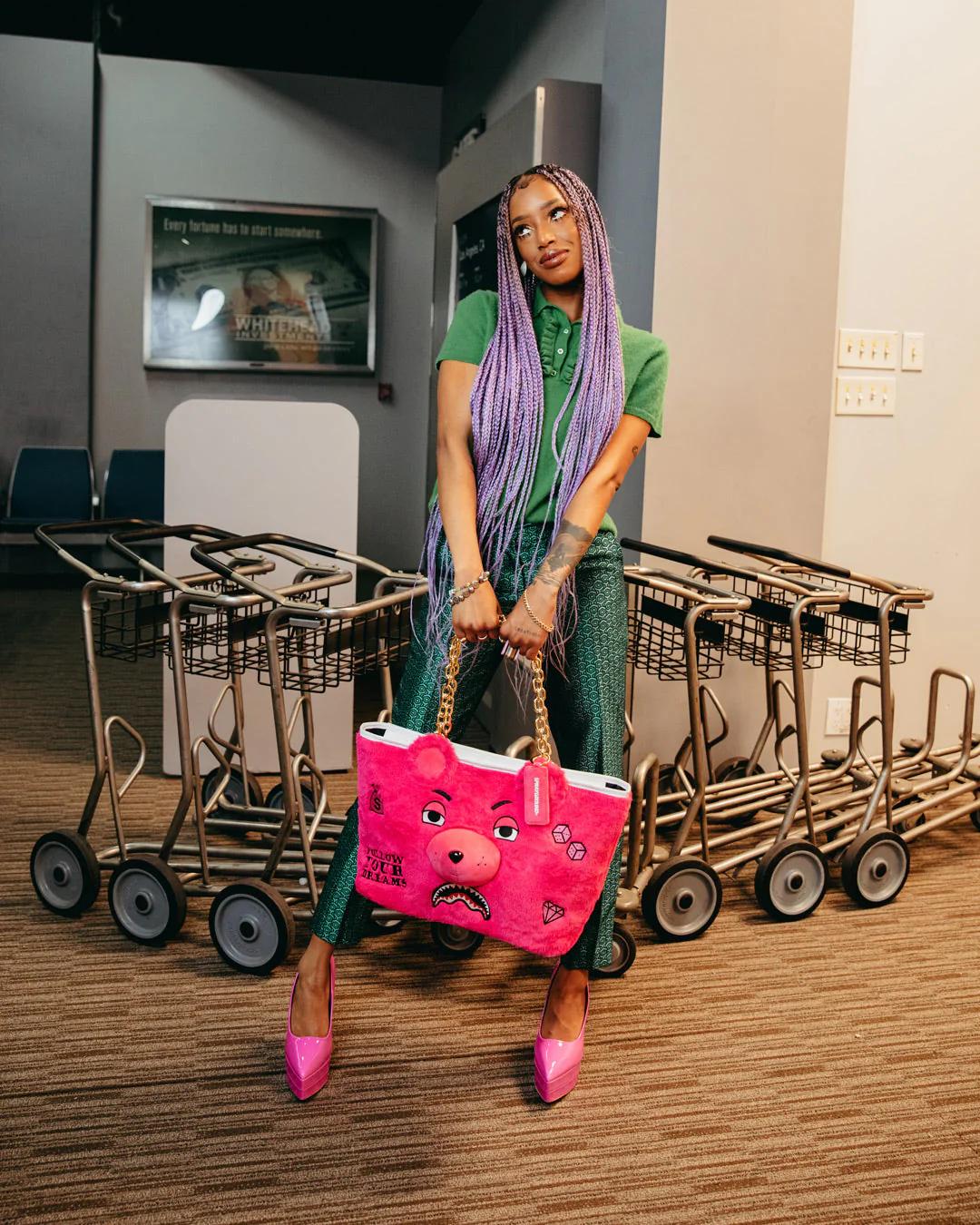 Sprayground Premium | PLUSH MONEYBEAR TOTE (PINK)
