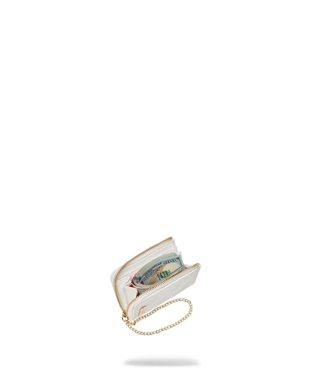 Sprayground Essential | RIVIERA LE BLANC GOLD CHAIN SHARK WALLET