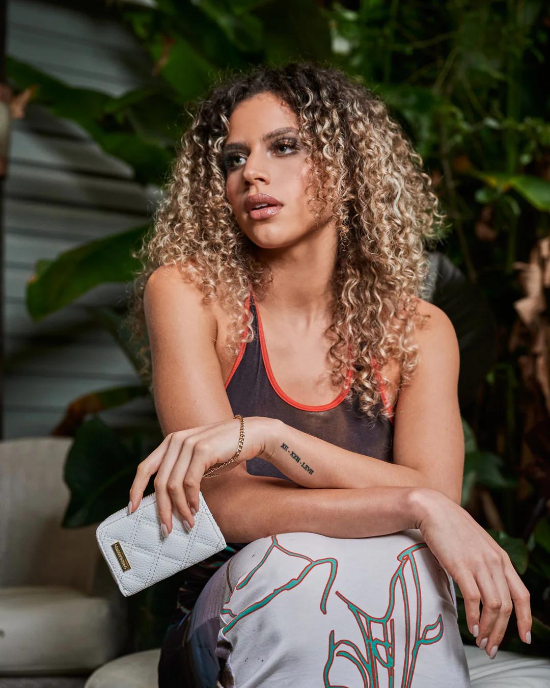 Sprayground Essential | RIVIERA LE BLANC GOLD CHAIN SHARK WALLET
