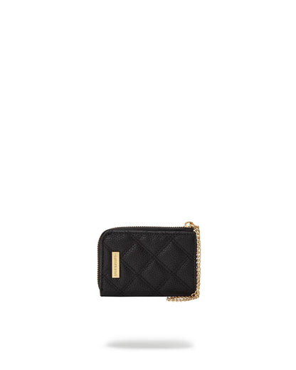Sprayground Recommended | NOIR QUILT GOLD CHAIN SHARK WALLET