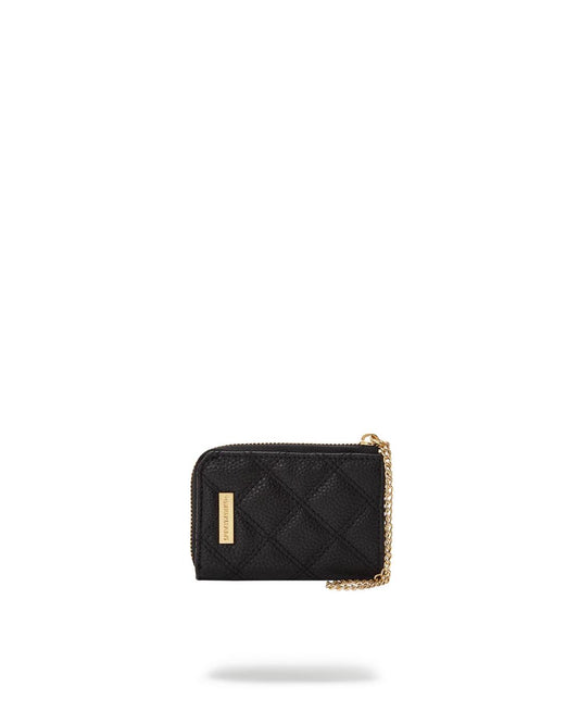 Sprayground Recommended | NOIR QUILT GOLD CHAIN SHARK WALLET