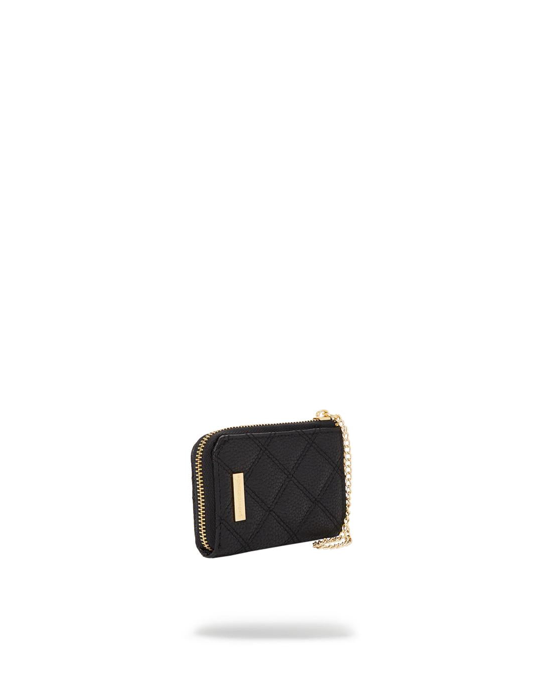 Sprayground Recommended | NOIR QUILT GOLD CHAIN SHARK WALLET