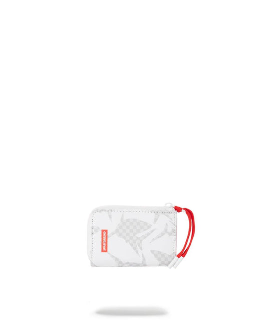 Sprayground Essential | SHARK CHECK (WHITE) WALLET