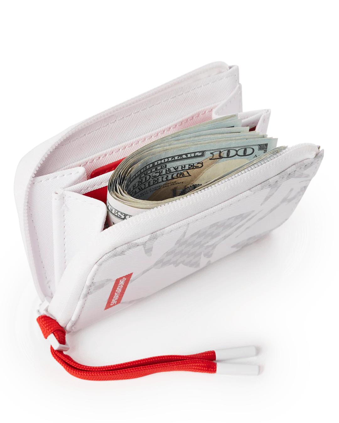 Sprayground Essential | SHARK CHECK (WHITE) WALLET