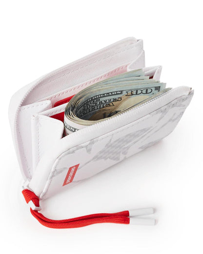 Sprayground Essential | SHARK CHECK (WHITE) WALLET