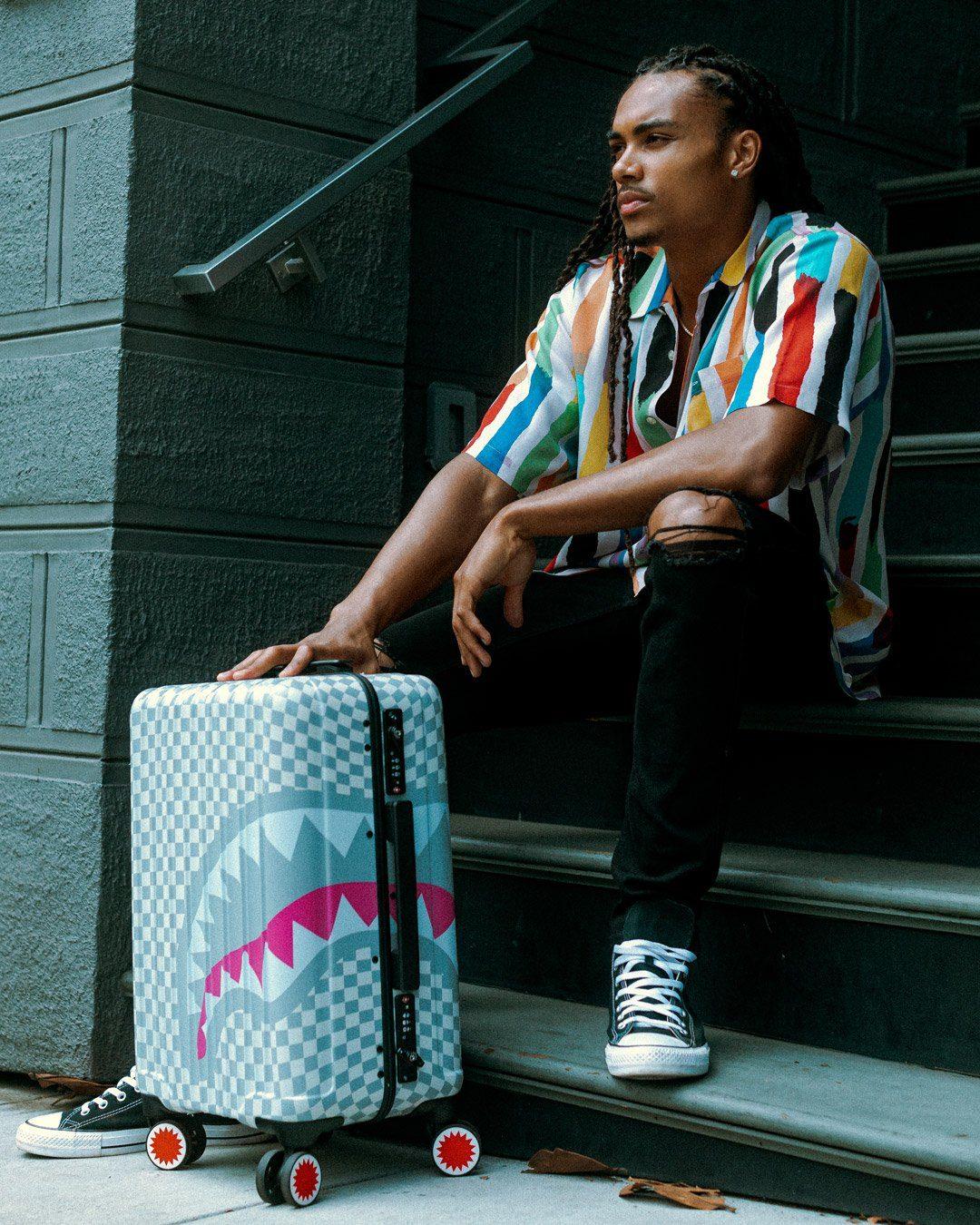 Sprayground Essential | ROSE ALL DAY LA PALAIS SHARKNAUTICS HARDSHELL CARRY-ON LUGGAGE