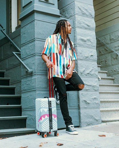 Sprayground Essential | ROSE ALL DAY LA PALAIS SHARKNAUTICS HARDSHELL CARRY-ON LUGGAGE