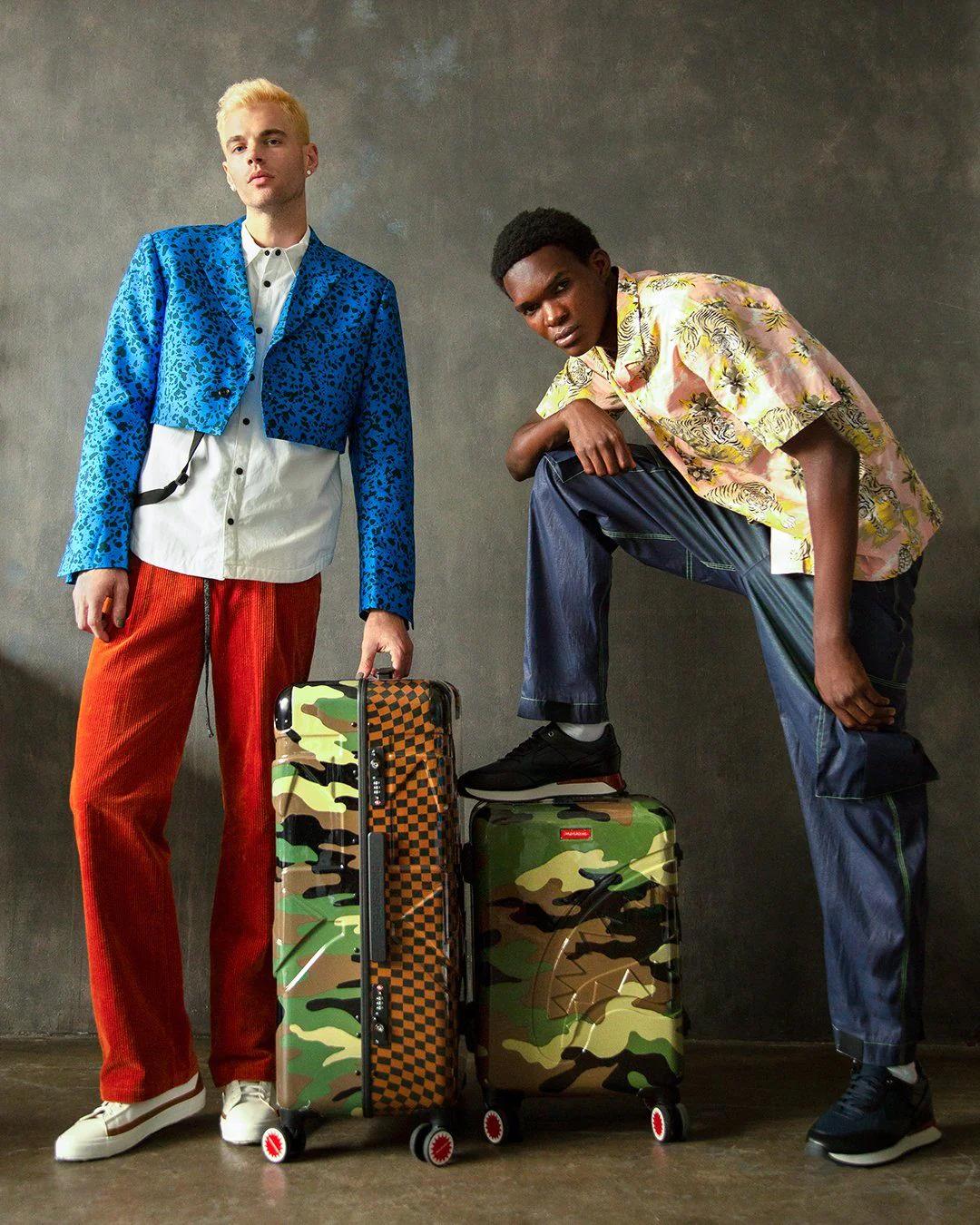 Sprayground Featured | JUNGLE PARIS 21.5” CARRY-ON SHARKITECTURE LUGGAGE