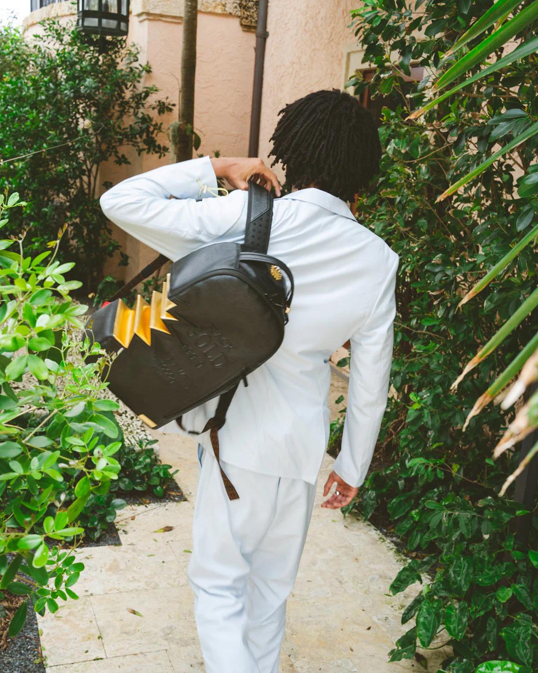Sprayground Popular | A.i.3 SHARK BITE BLACK GOLD BACKPACK (DLXV)