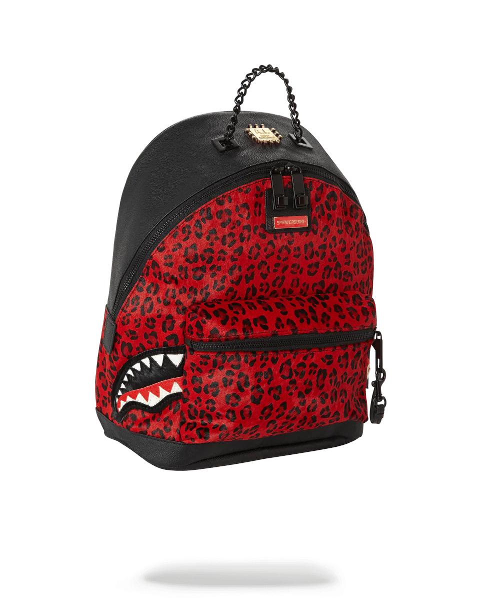 Sprayground New | 6-STRAP RED LEOPARD EMPRESS (PONY HAIR)
