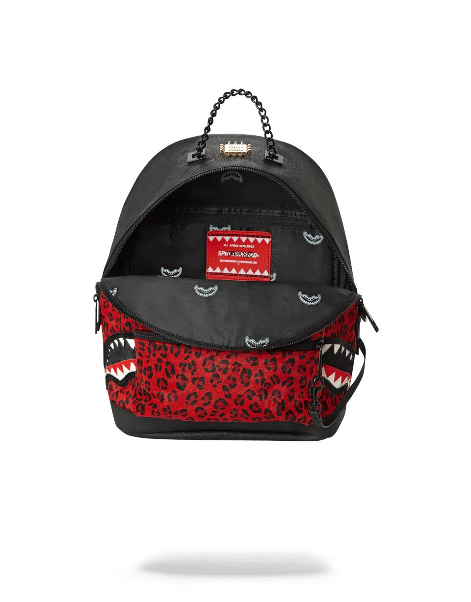 Sprayground New | 6-STRAP RED LEOPARD EMPRESS (PONY HAIR)