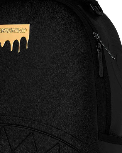 Sprayground Exclusive | GOLD BRICK DRIP BLACK BACKPACK