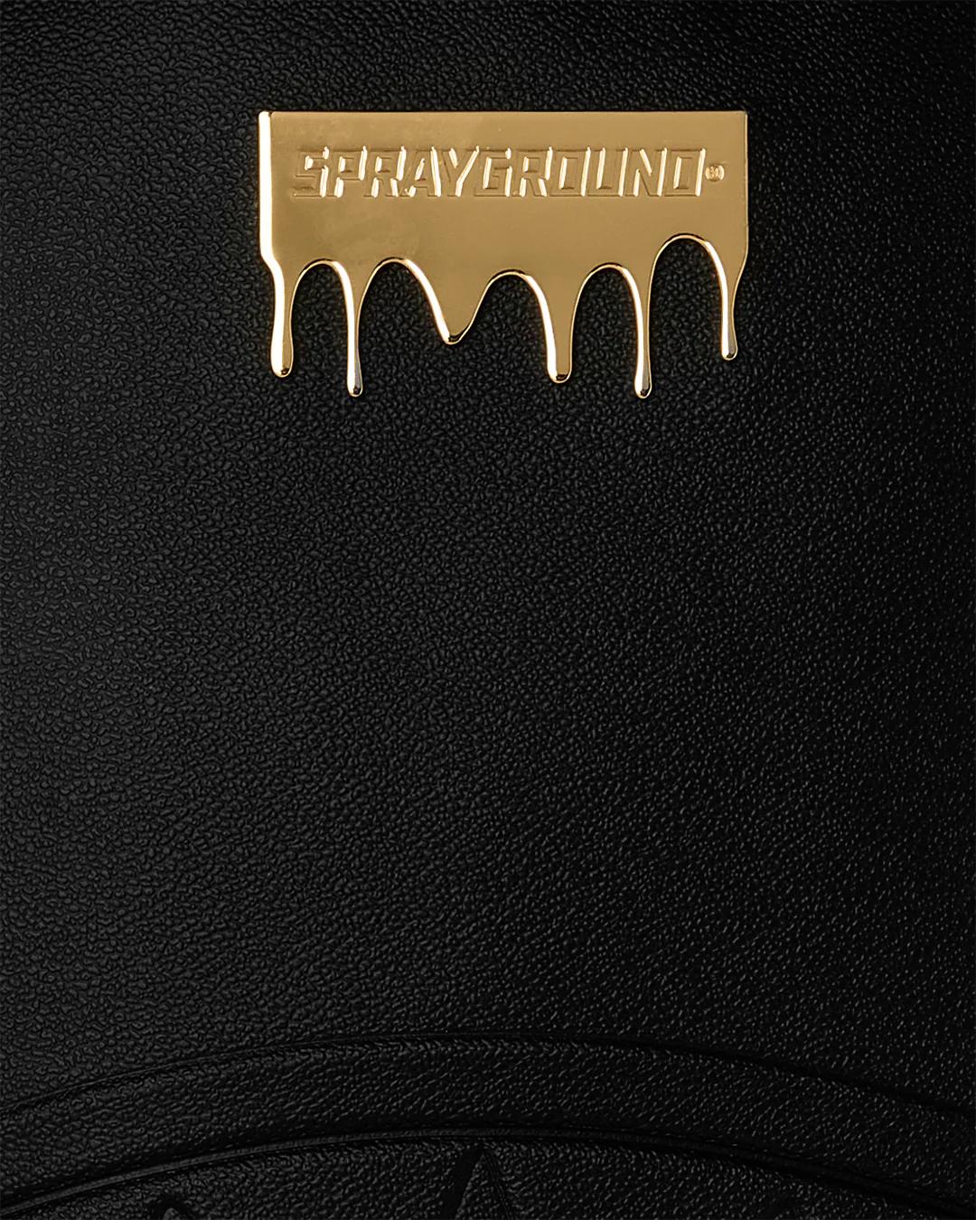 Sprayground Exclusive | GOLD BRICK DRIP BLACK BACKPACK