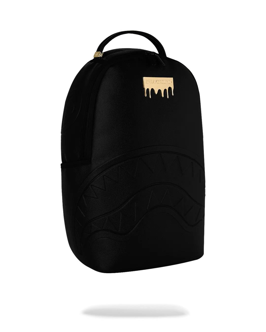 Sprayground Exclusive | GOLD BRICK DRIP BLACK BACKPACK