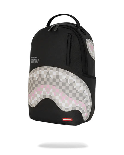 Sprayground Exclusive | SHARK CENTRAL CREAM BLACK CHECK BACKPACK