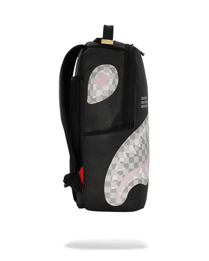 Sprayground Exclusive | SHARK CENTRAL CREAM BLACK CHECK BACKPACK
