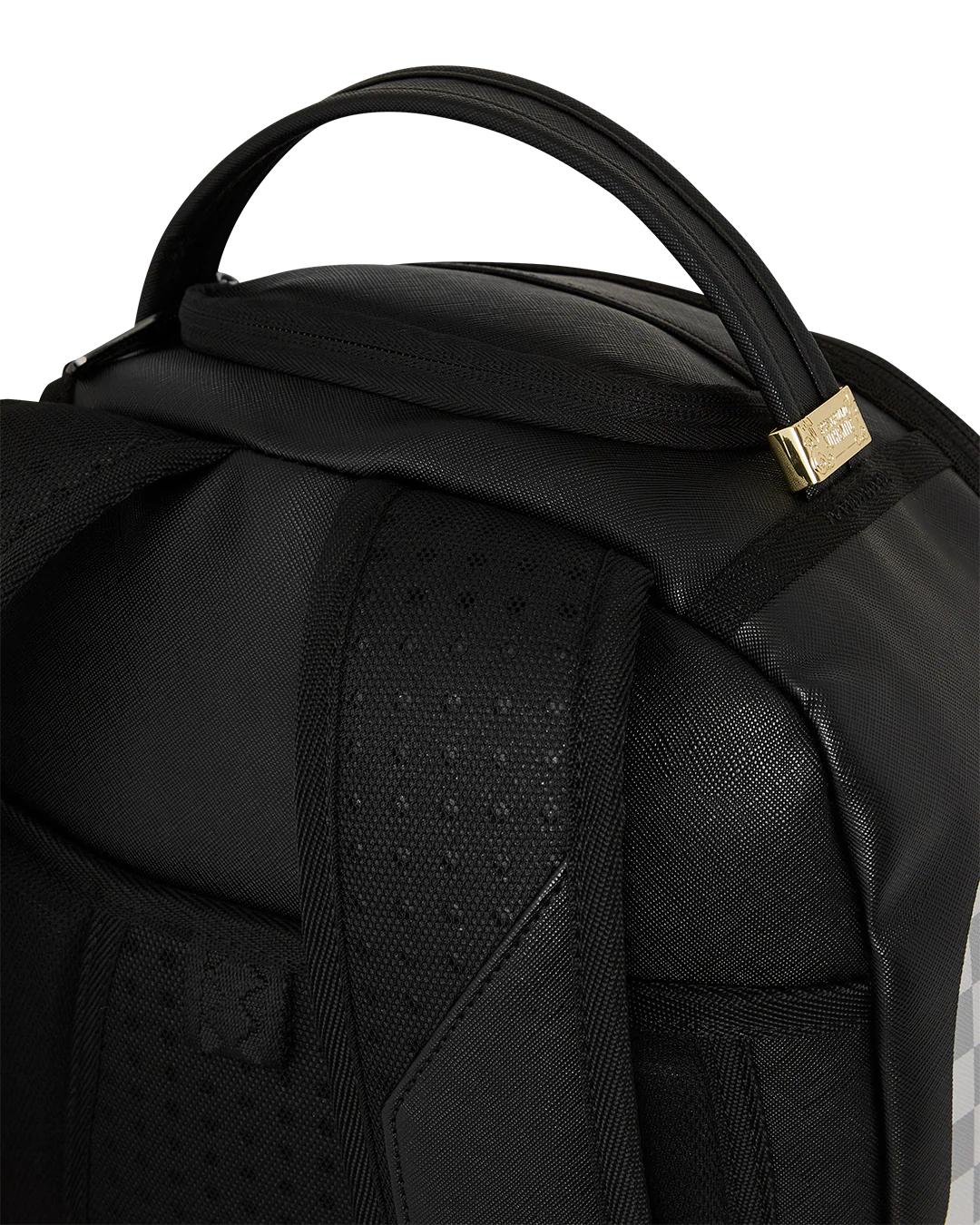 Sprayground Exclusive | SHARK CENTRAL CREAM BLACK CHECK BACKPACK