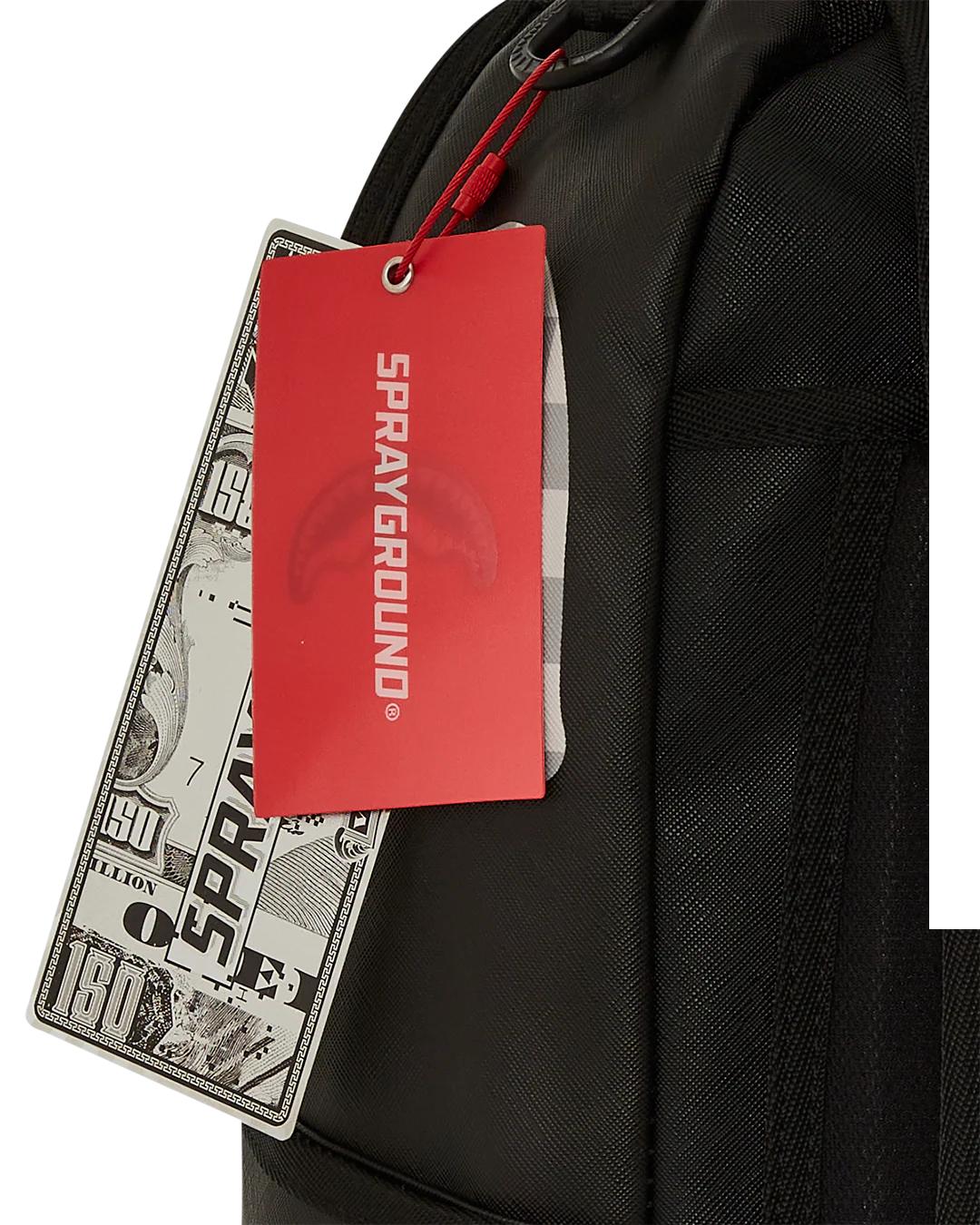 Sprayground Exclusive | SHARK CENTRAL CREAM BLACK CHECK BACKPACK