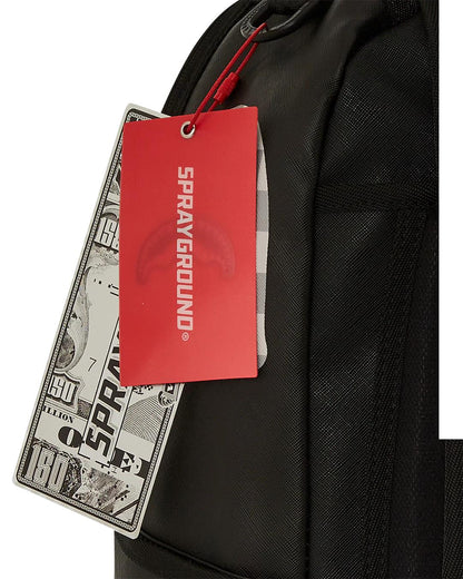 Sprayground Exclusive | SHARK CENTRAL CREAM BLACK CHECK BACKPACK