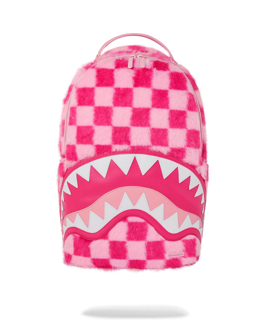 Sprayground Exclusive | FURZILLA SHARK (PINK CHECK) BACKPACK