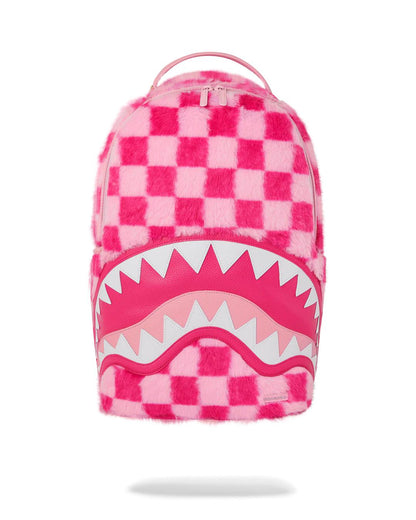 Sprayground Exclusive | FURZILLA SHARK (PINK CHECK) BACKPACK
