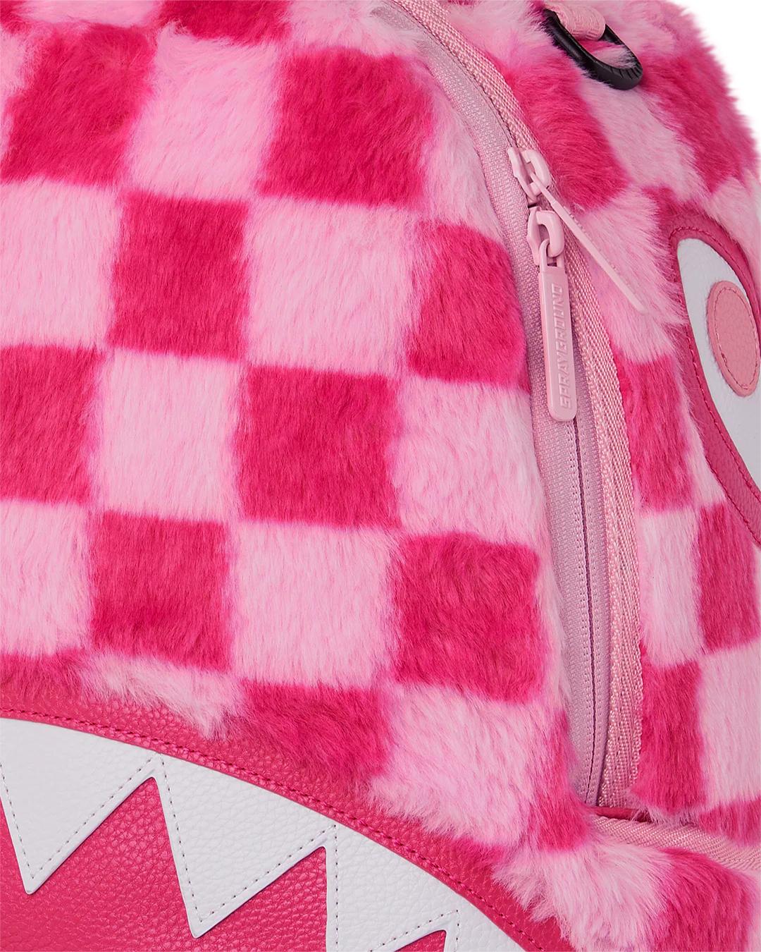 Sprayground Exclusive | FURZILLA SHARK (PINK CHECK) BACKPACK