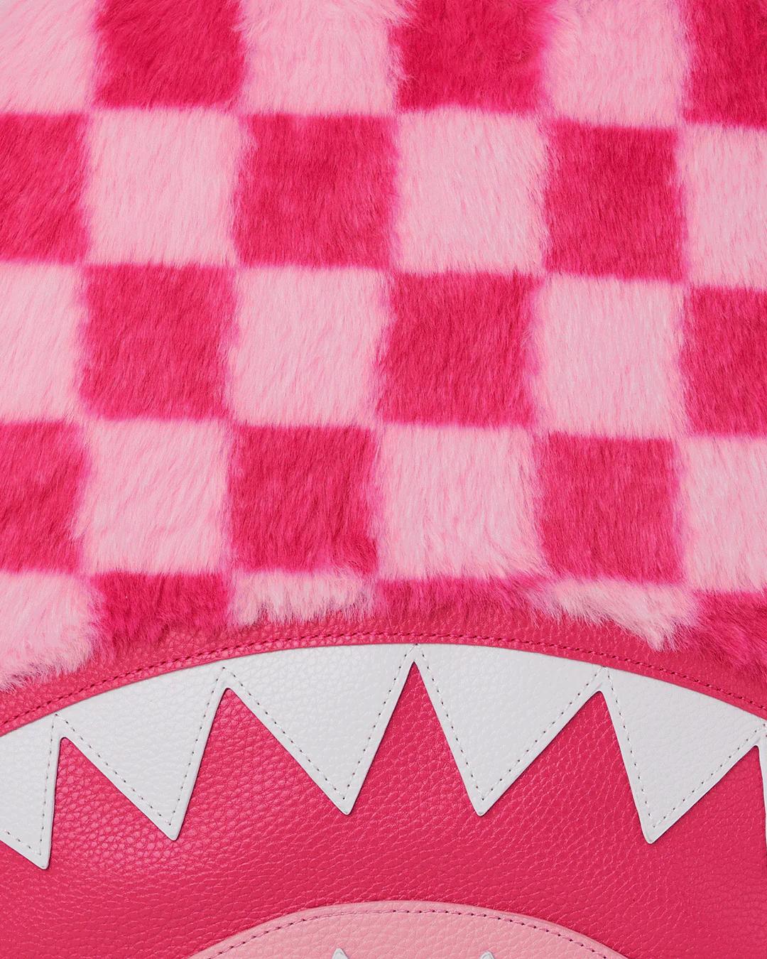 Sprayground Exclusive | FURZILLA SHARK (PINK CHECK) BACKPACK