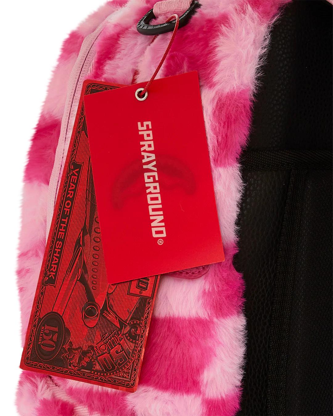 Sprayground Exclusive | FURZILLA SHARK (PINK CHECK) BACKPACK