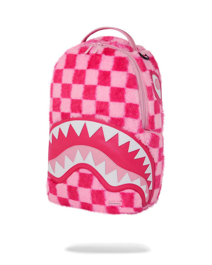 Sprayground Exclusive | FURZILLA SHARK (PINK CHECK) BACKPACK