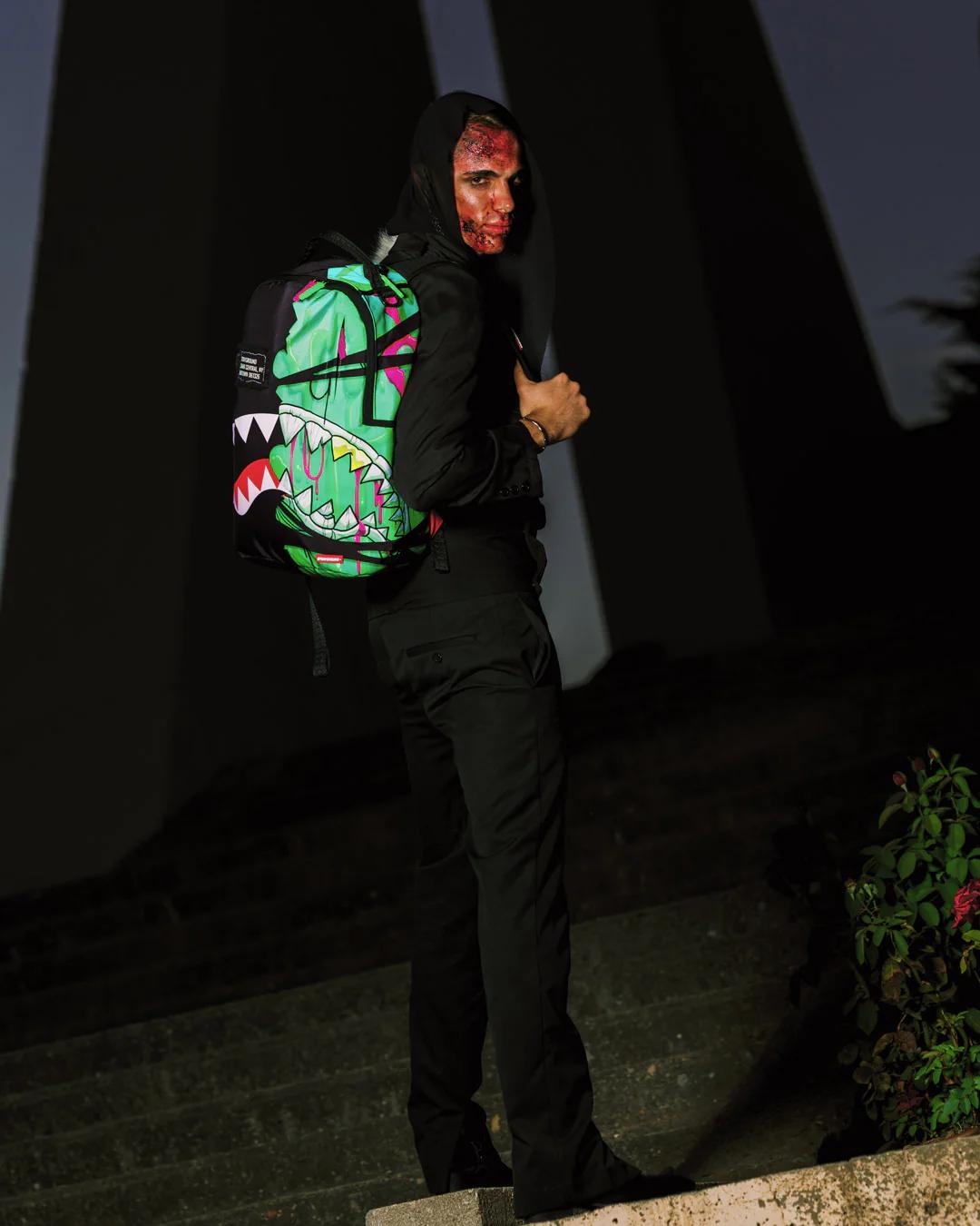 Sprayground Premium | ZOMBIE OOZE SHARK CENTRAL BACKPACK