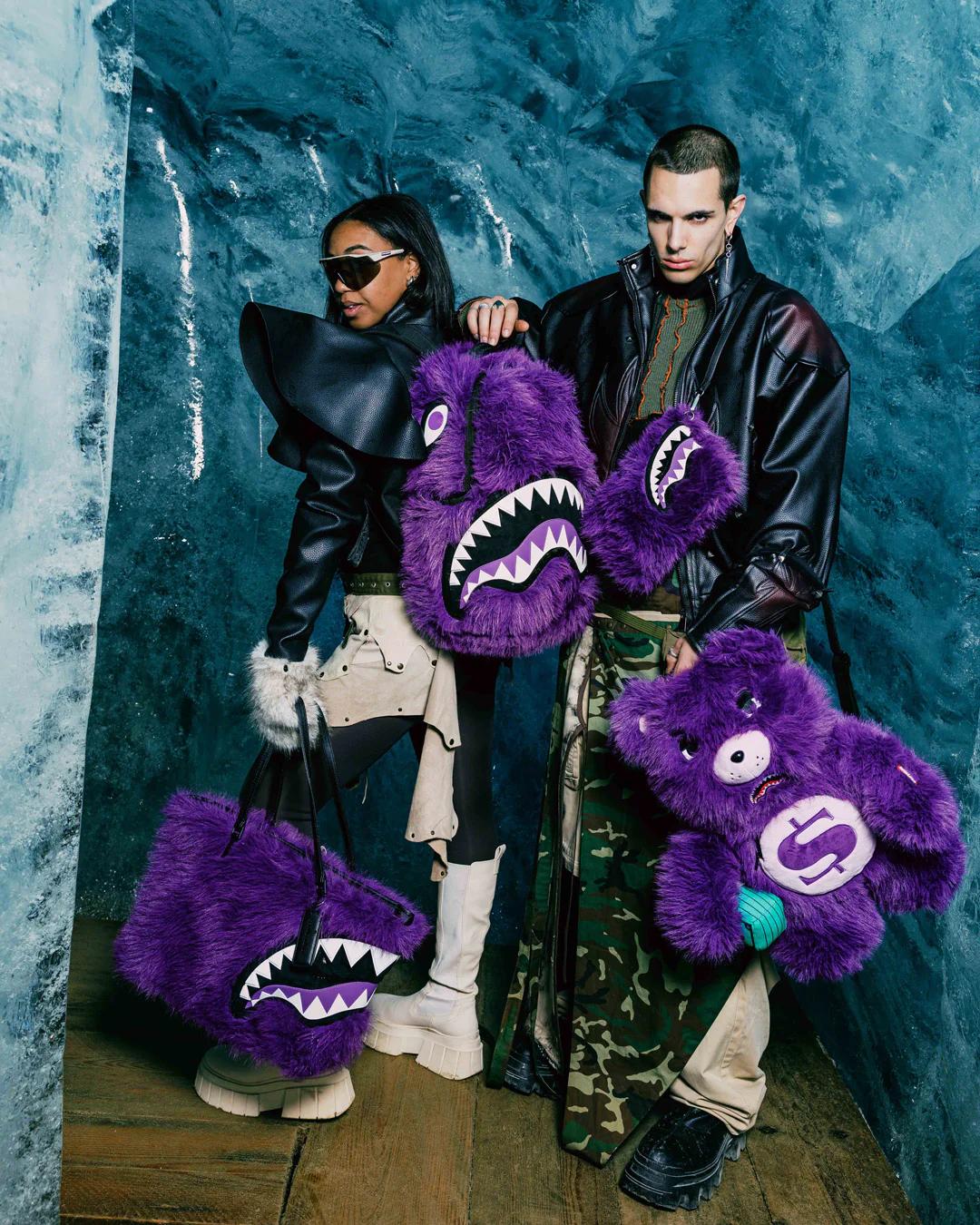 Sprayground New | FURZILLA SHARK (PURP) BACKPACK