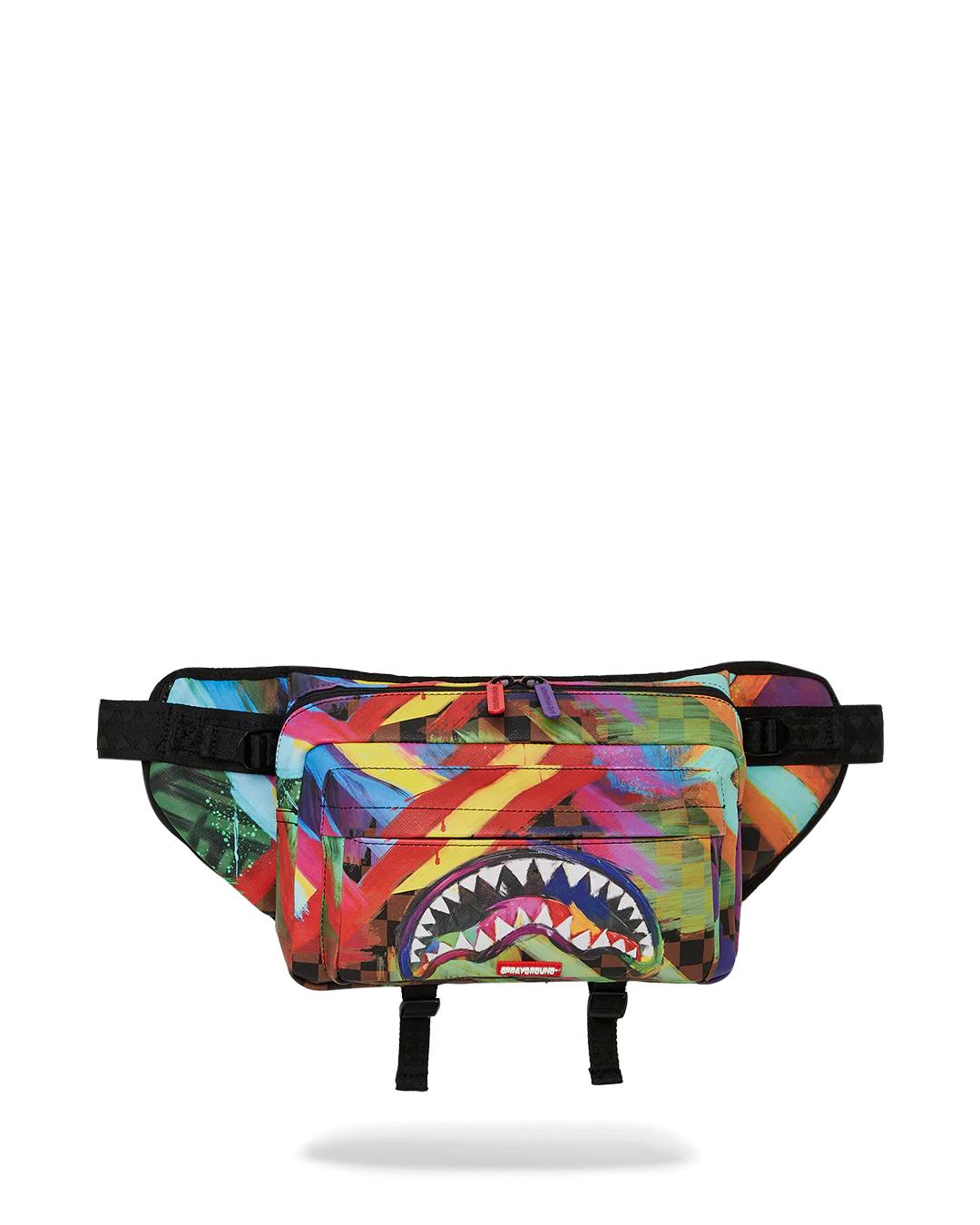 Sprayground Essential | SHARKS IN PARIS CITY STREAKS CARGO CROSSBODY