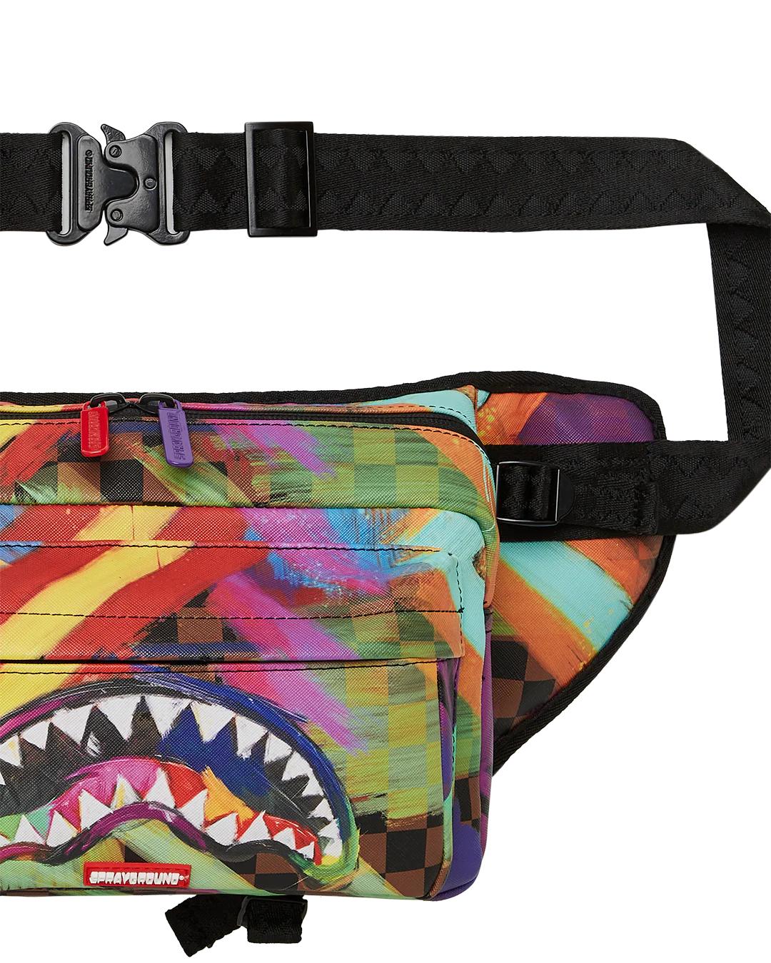 Sprayground Essential | SHARKS IN PARIS CITY STREAKS CARGO CROSSBODY